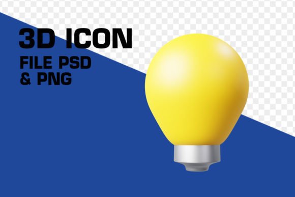 3D Light Bulb Cartoon Illustration: A Versatile Visual Asset
