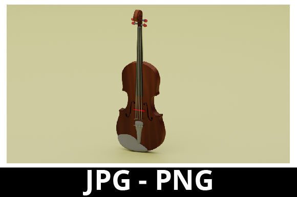3D Rendered Violin Perfect for Music: A Powerful Tool for Artists and Designers