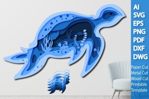 Exploring the Summer Turtle Deep Sea Paper Laser 3DSVG Design for Creative Projects