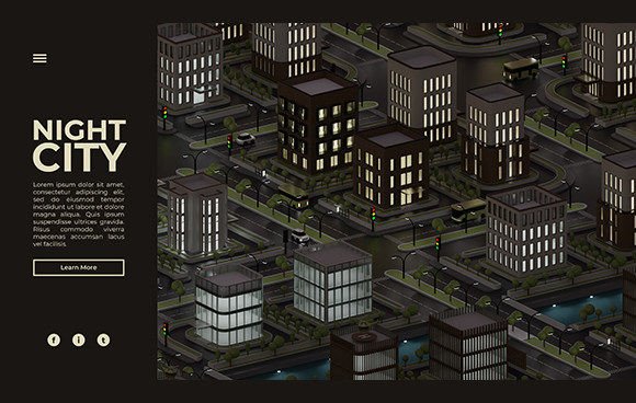 Landing Page Template with Night City 3D: A Practical Tool for Modern Web Design