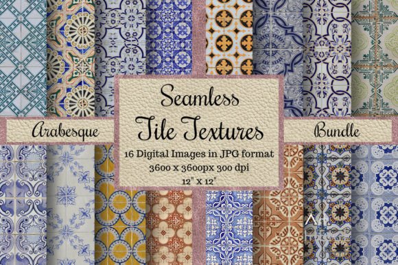 Seamless Tile Textures - Arabesque Pack: Elevating Design with Realistic Ceramic Elegance