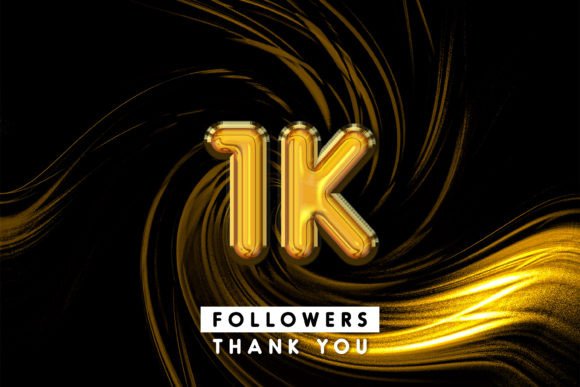 Thank You 1k Followers 3D Text Effect – Celebrate Your Milestone with Style