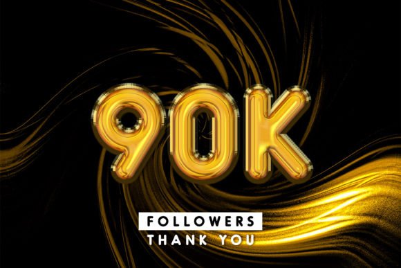 Thank You 90k Followers 3D Text Effect: A Practical Design Asset for Creative Projects