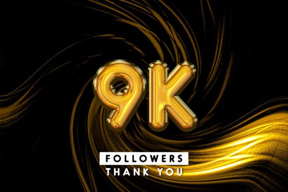 Thank You 9k Followers 3D Text Effect – A Professional Tool for Celebrating Milestones in Design